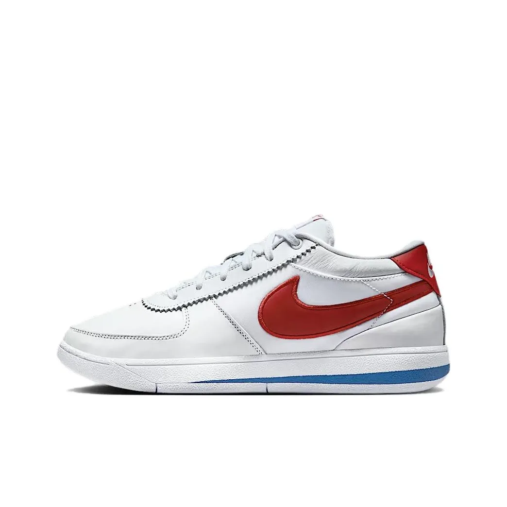 Nike Book 1 Anti Slip Wear Resistant Low Top Basketball Shoes Men's White Red