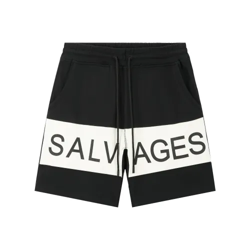 THE SALVAGES FASHION CLUB Черно-белые унисекс повседневные шорты