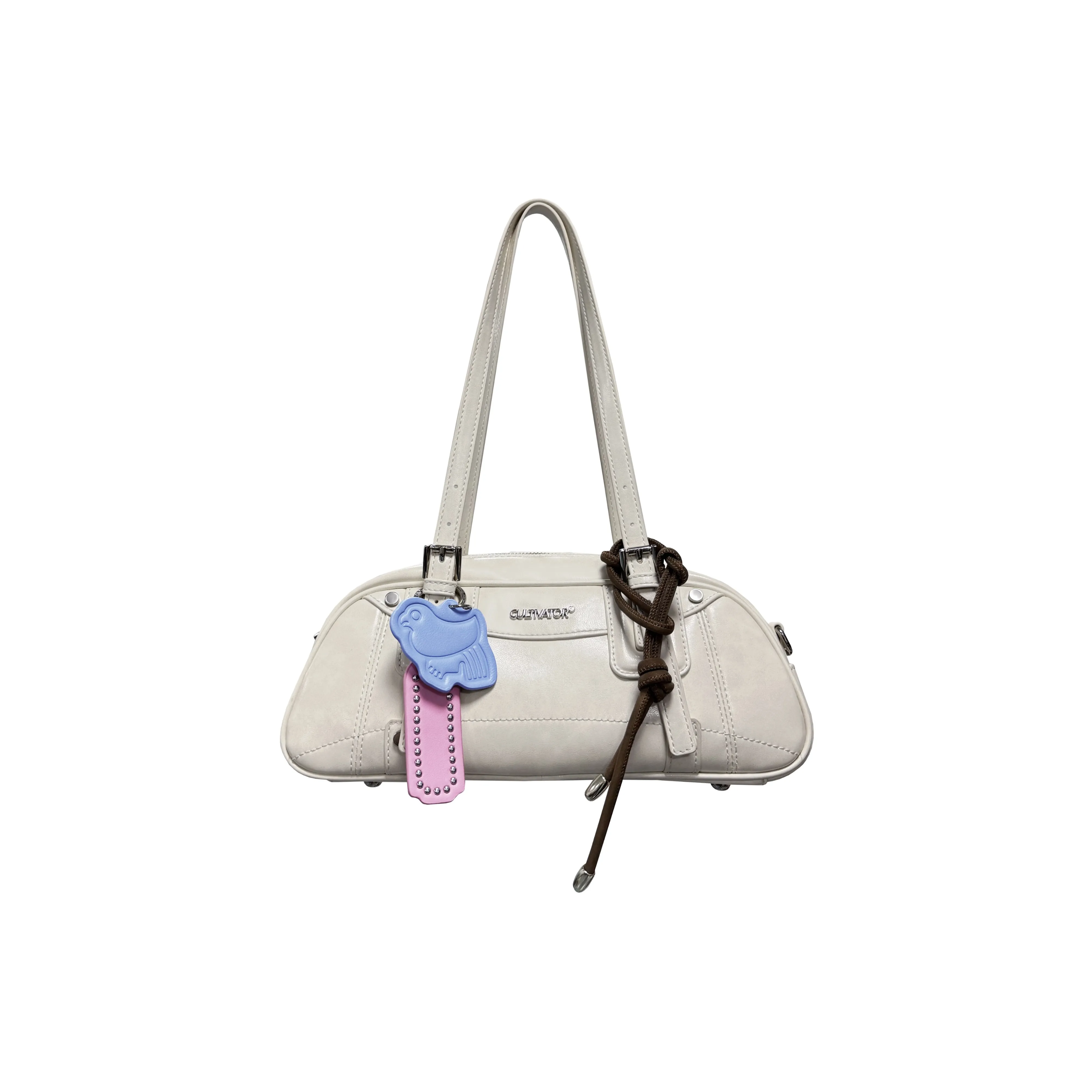 CULTIVATOR ПУ (полиуретан) Сумка через плечо Сумка на плечо Bowling Сумка среднего размера Унисекс Белый нефрит Терракота Черный железо