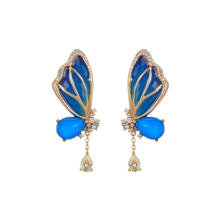 Fellala Серьги из сплава женские синие