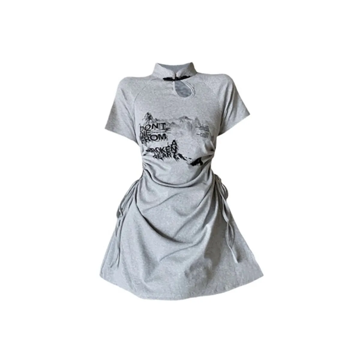 POPO.INFO Короткое платье с короткими рукавами женское