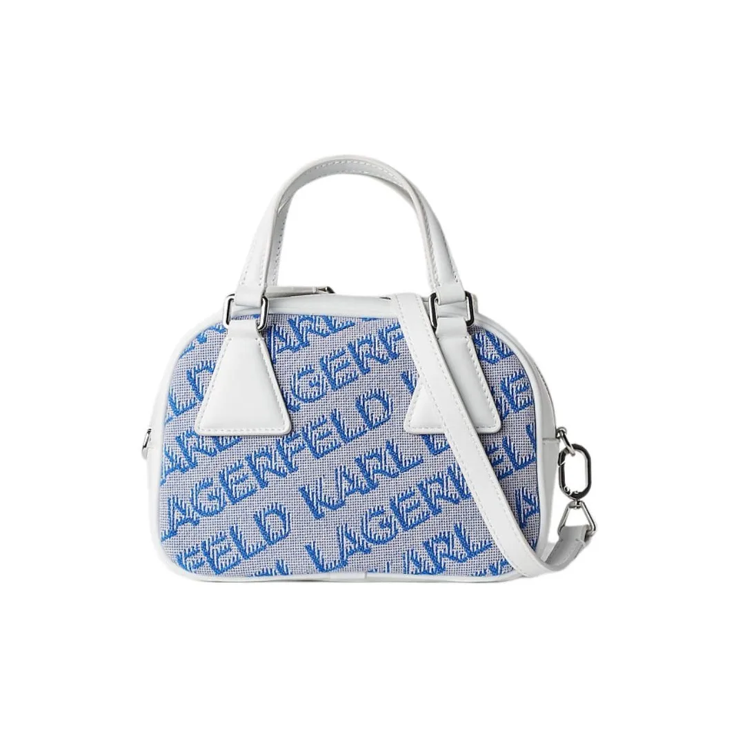 Karl Lagerfeld Хлопок Сумка через плечо Сумка Маленькая Женская Светло-синяя