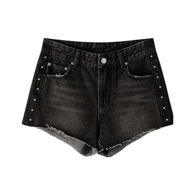 CHUU Темно-серые Женские Джинсовые Шорты