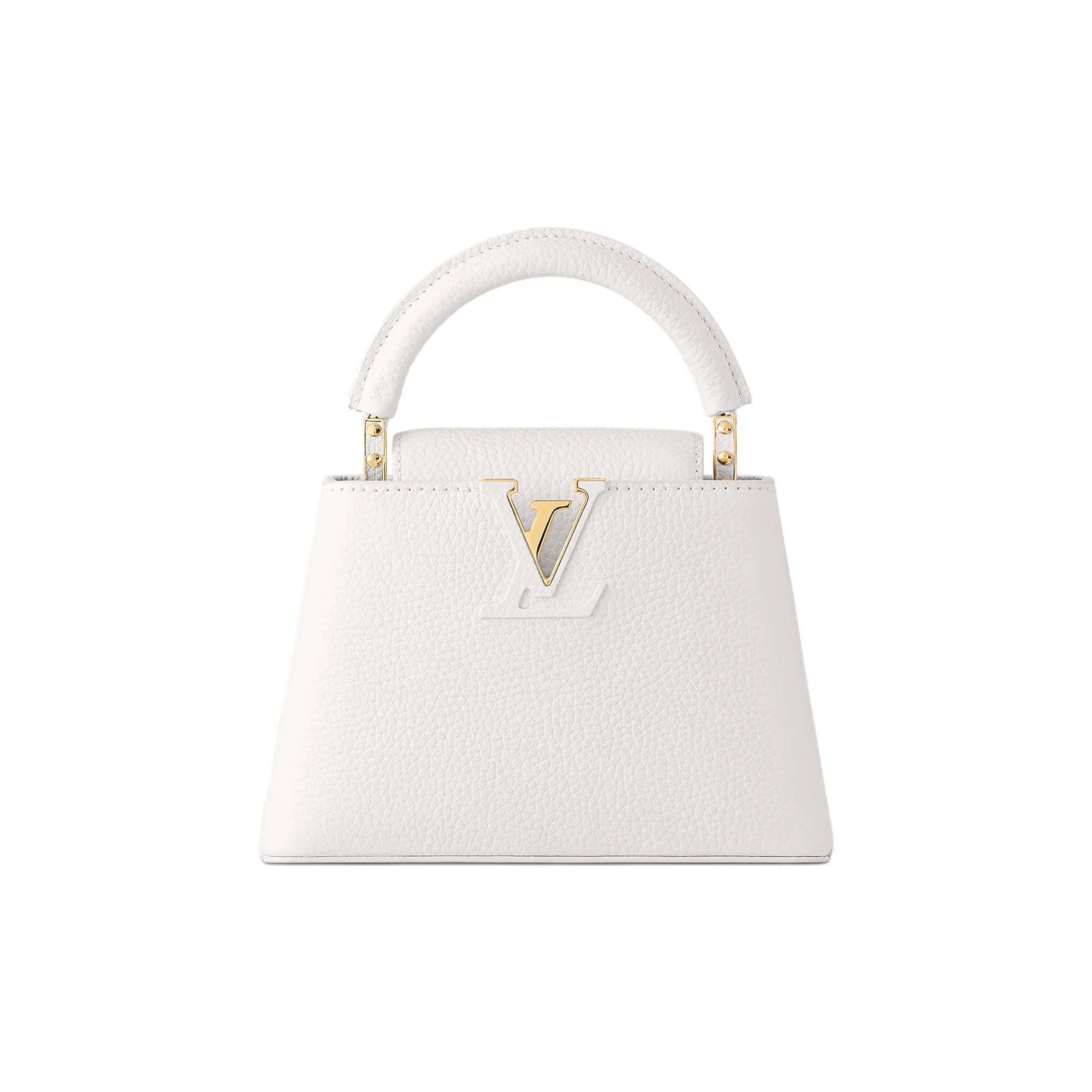 LOUIS VUITTON Capucines Taurillon Leather Tote Bag Shopping Bag Shoulder Bag Crossbody Bag Handbag Mini Women's White