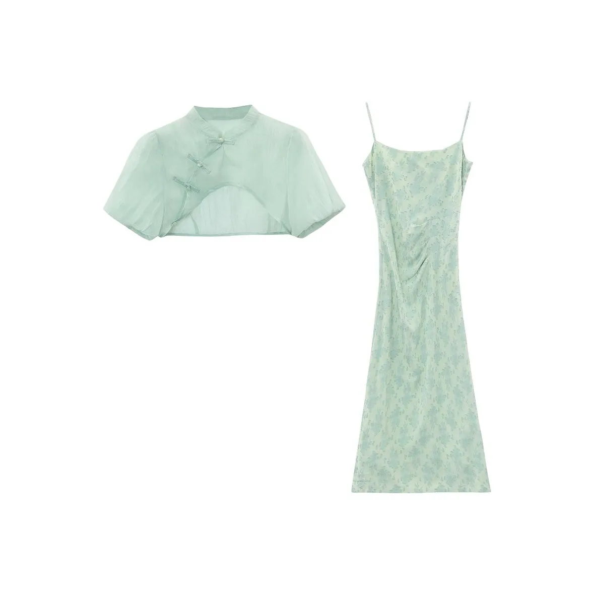 YINLEI Гриб Травяной Зеленый Женские Комплекты с Юбкой