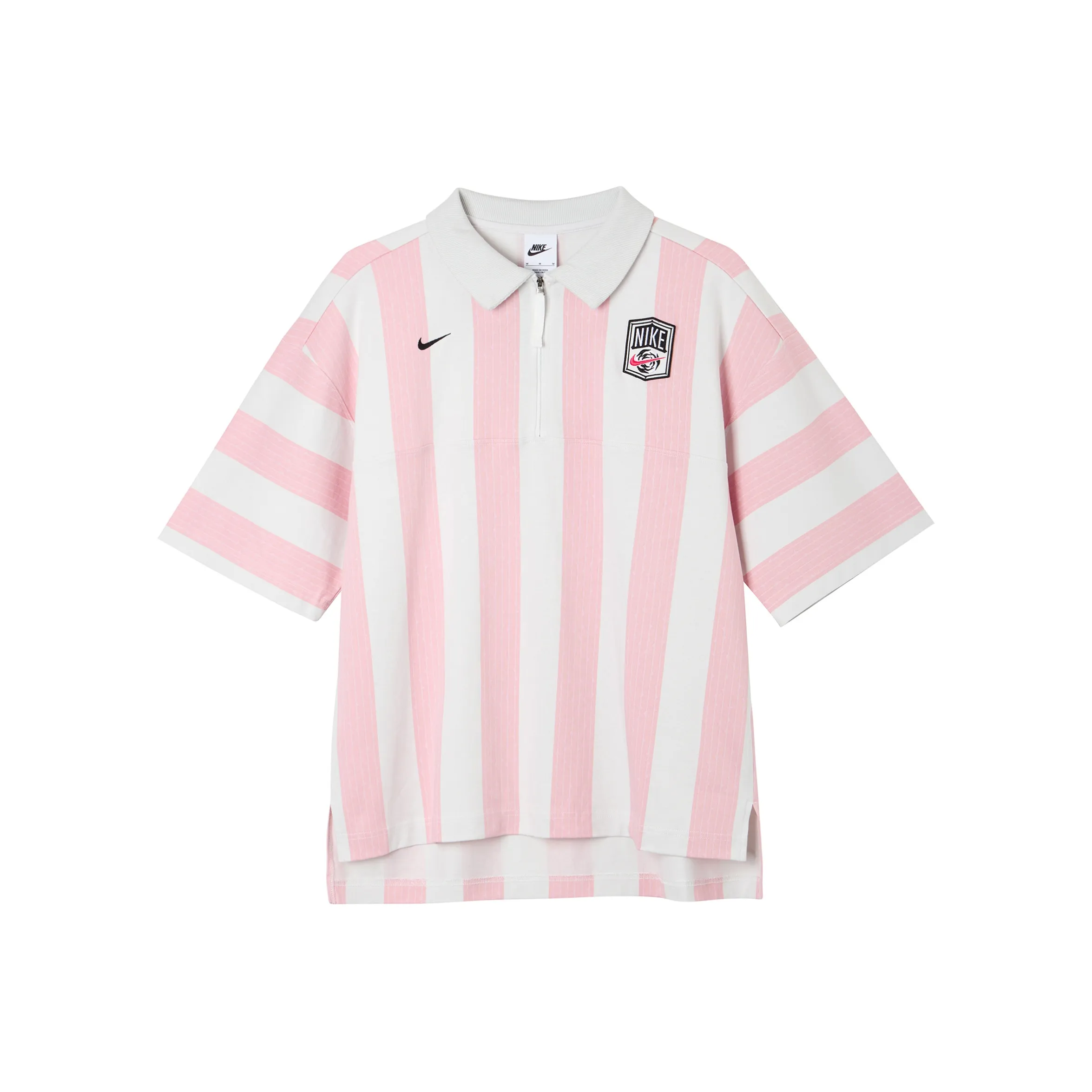 Nike SportWear Turn-down Collar Short-Sleeve T-shirt Pink