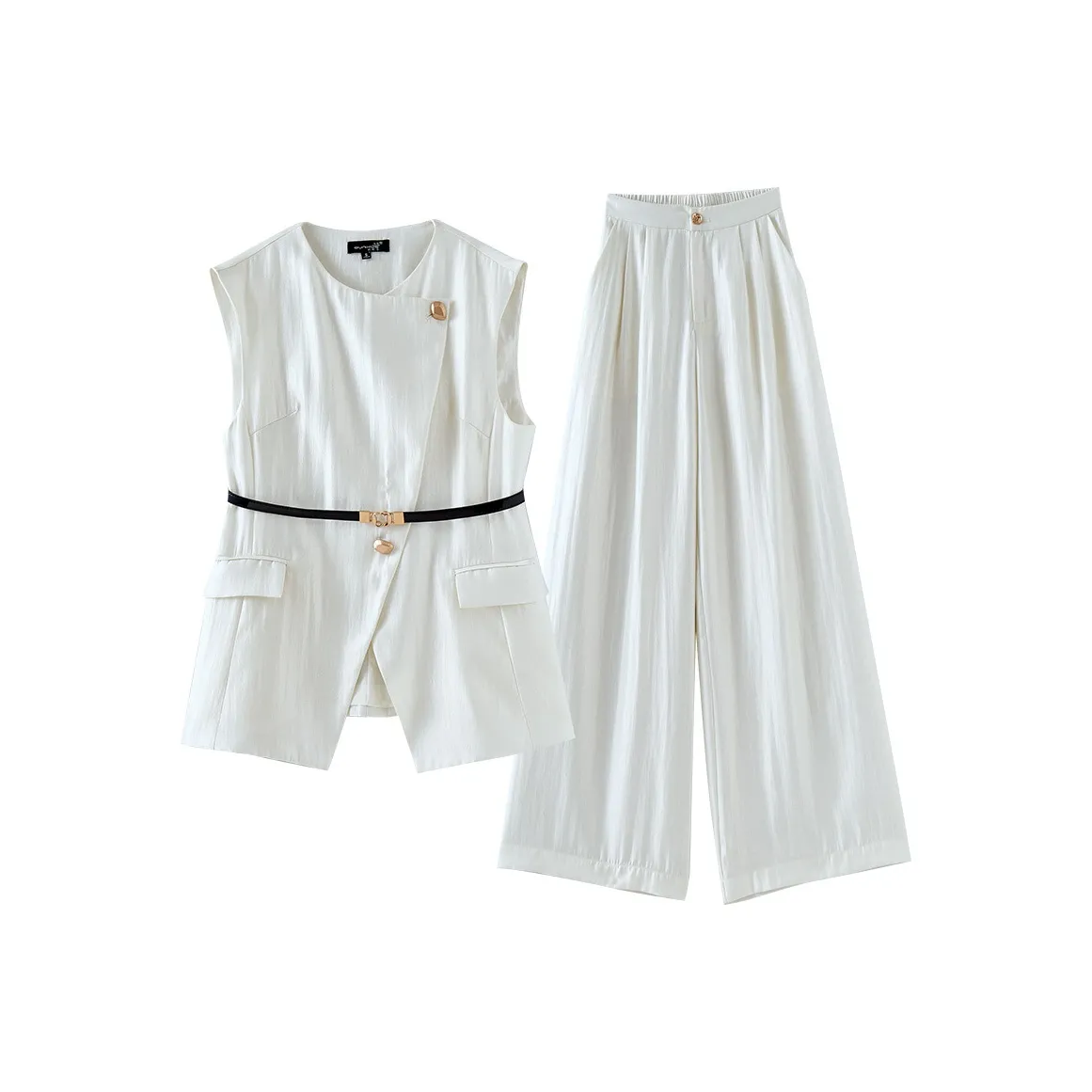 OUNIXUE Серебристый Белый Женские Повседневные костюмы