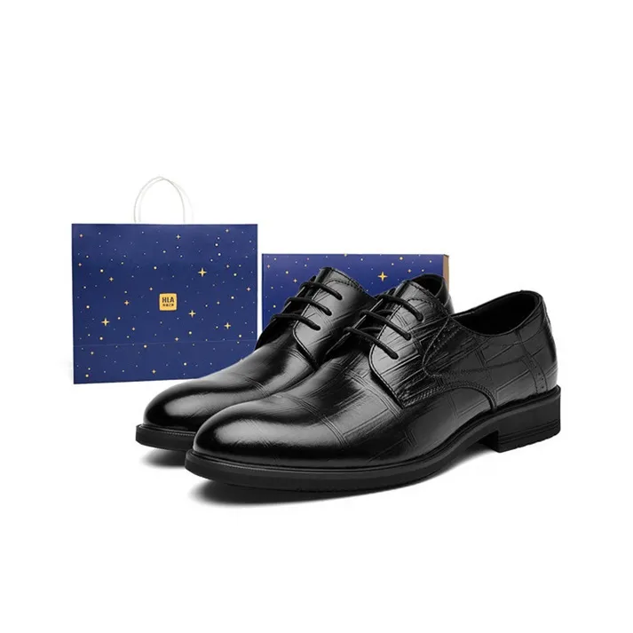 HLA Dress Shoes Men's Low Top Black/Brown