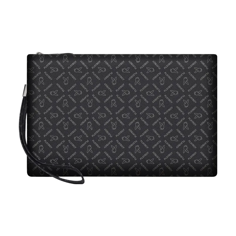 PLAYBOY Коллаборация ПВХ Клатч Средний Мужской Черный