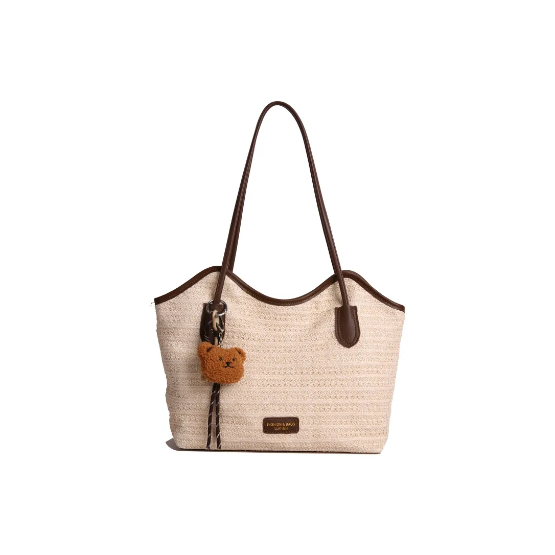 ZOGA Сумка Tote из соломенной плетени сумка через плечо женская экрю белая