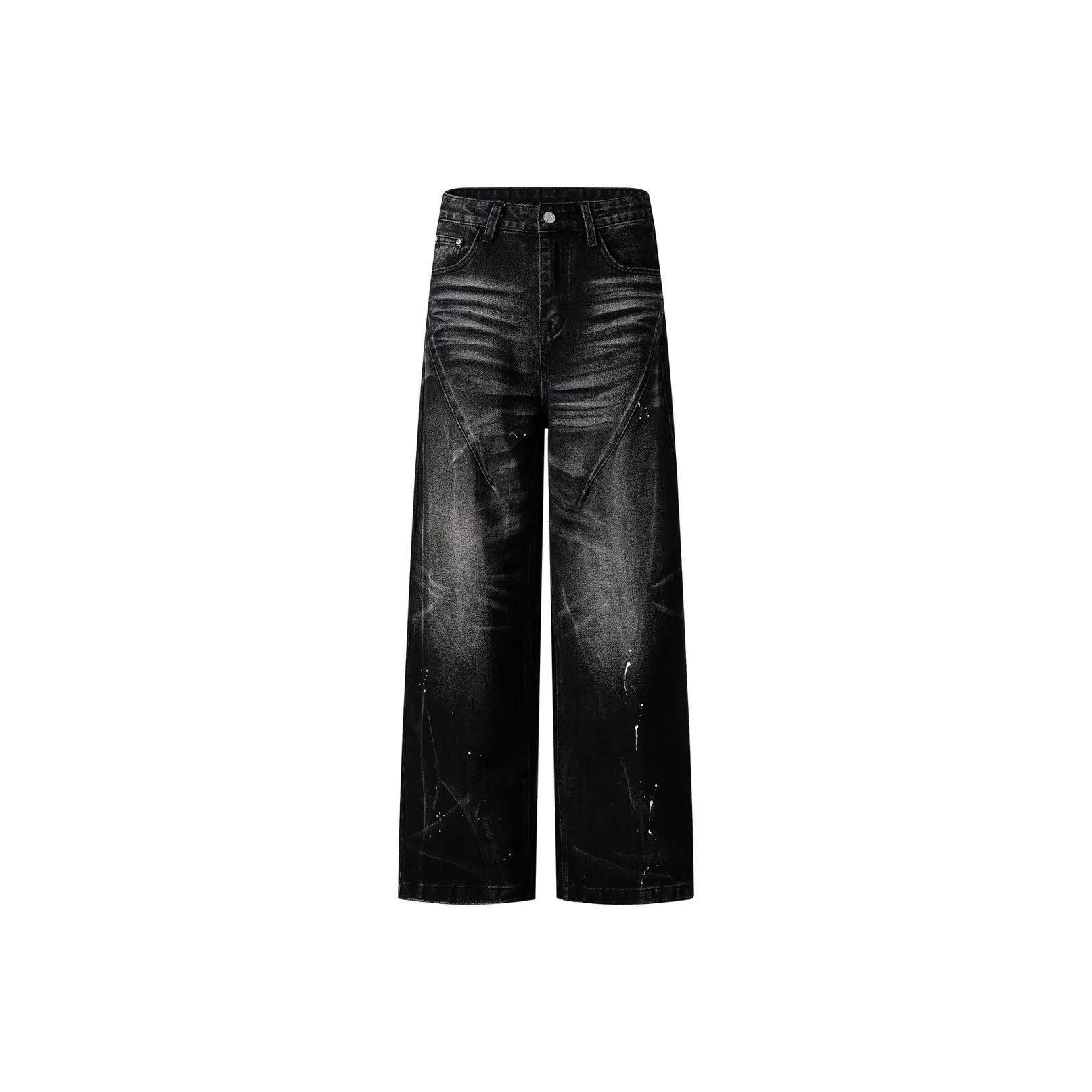 BANGOULUO Пара Relaxed Модный Уличная одежда Широкие клешные брюки Унисекс