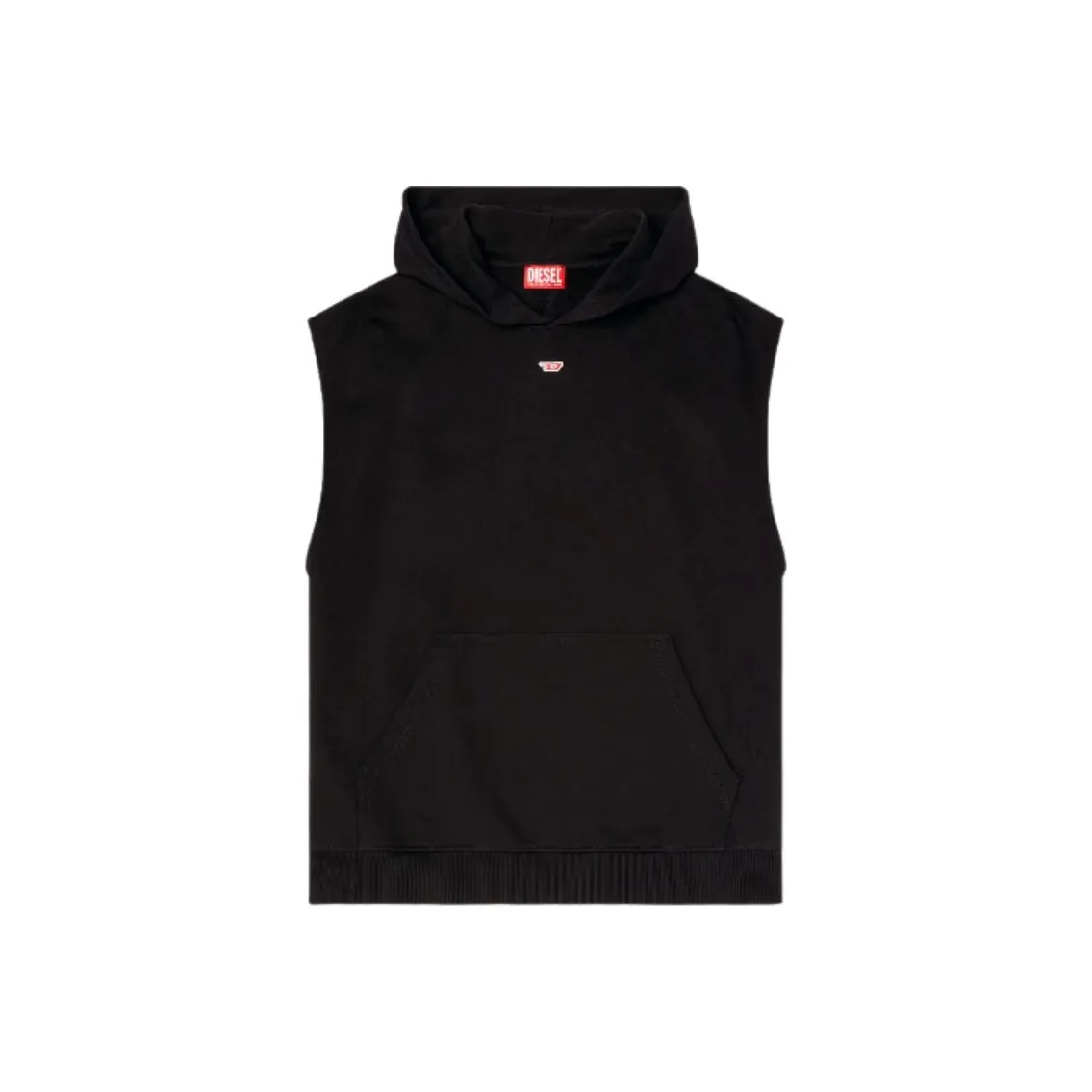 DIESEL S Boxt Sl D Logo Patch Sleeveless Hoodie