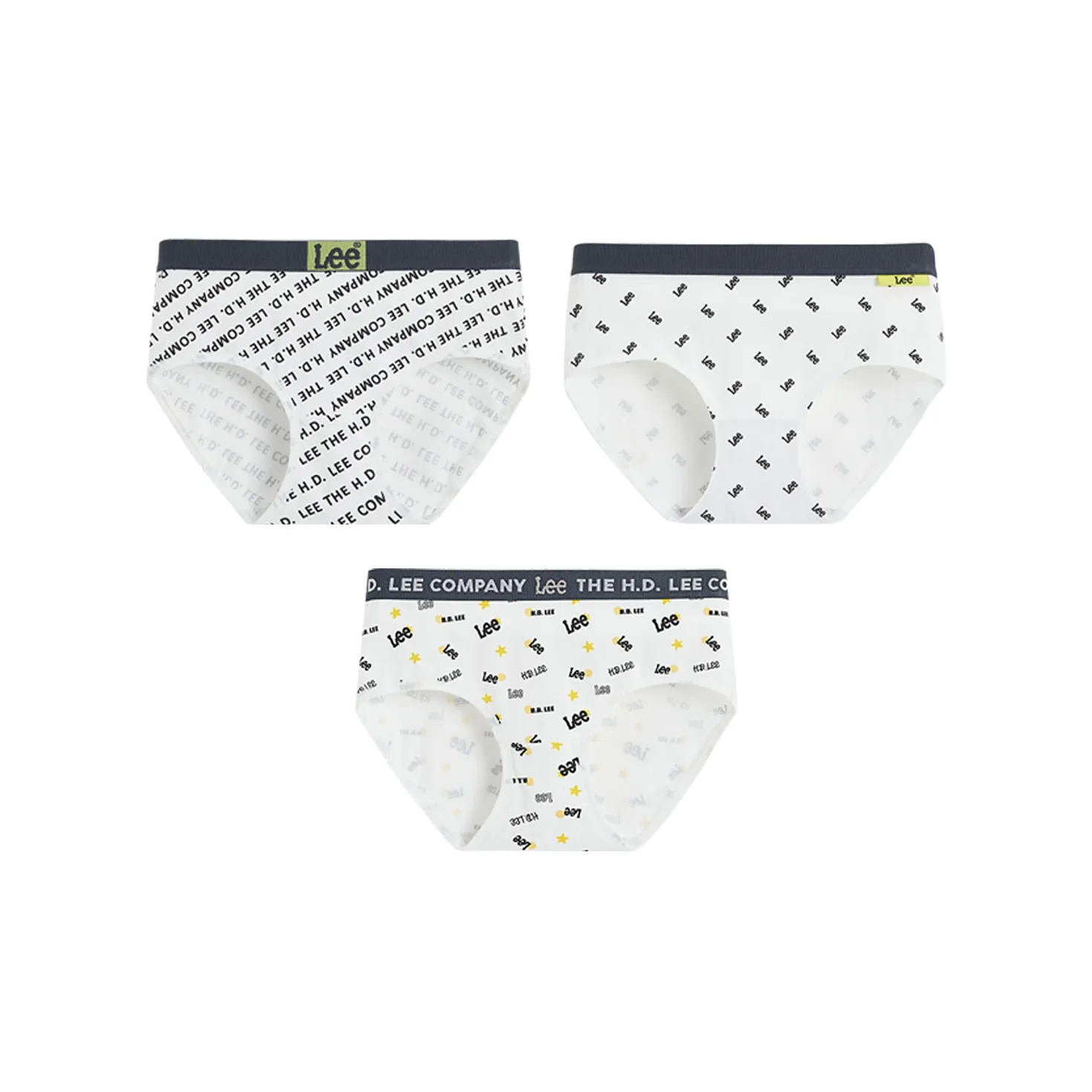 Lee Пачка OF 3 Белый + Белый + Желтый Женское нижнее белье Подарки Коробки