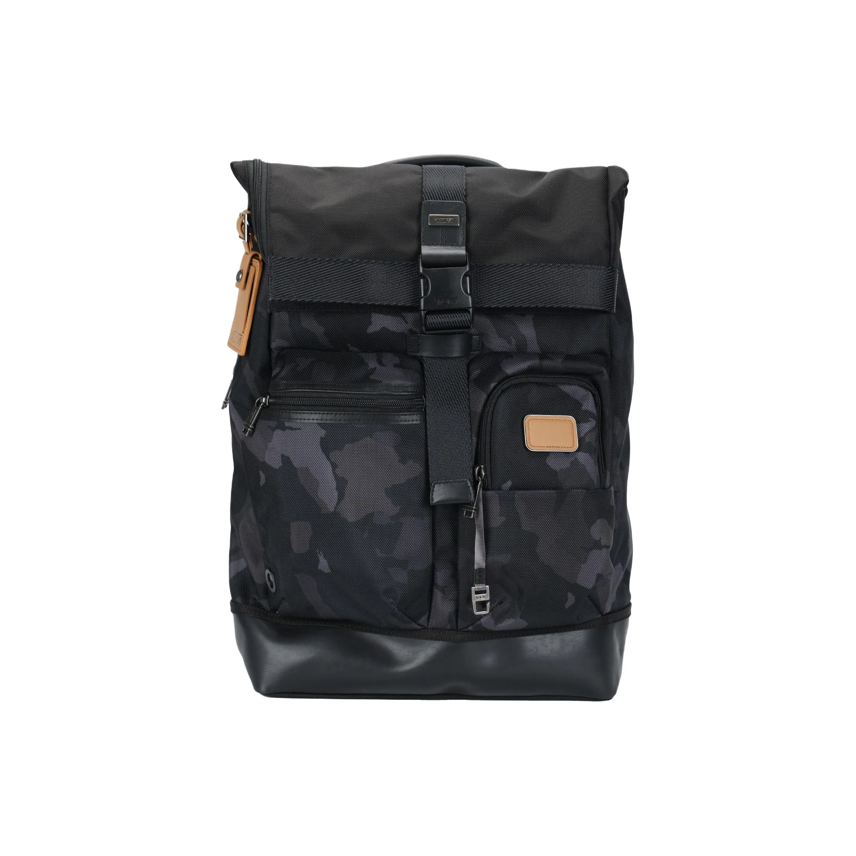 TUMI Nylon Backpack Unisex Camouflage Gray