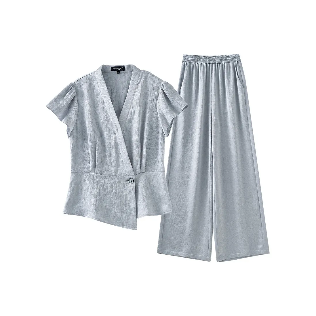 OUNIXUE Серебристо-серый Женские Повседневные костюмы