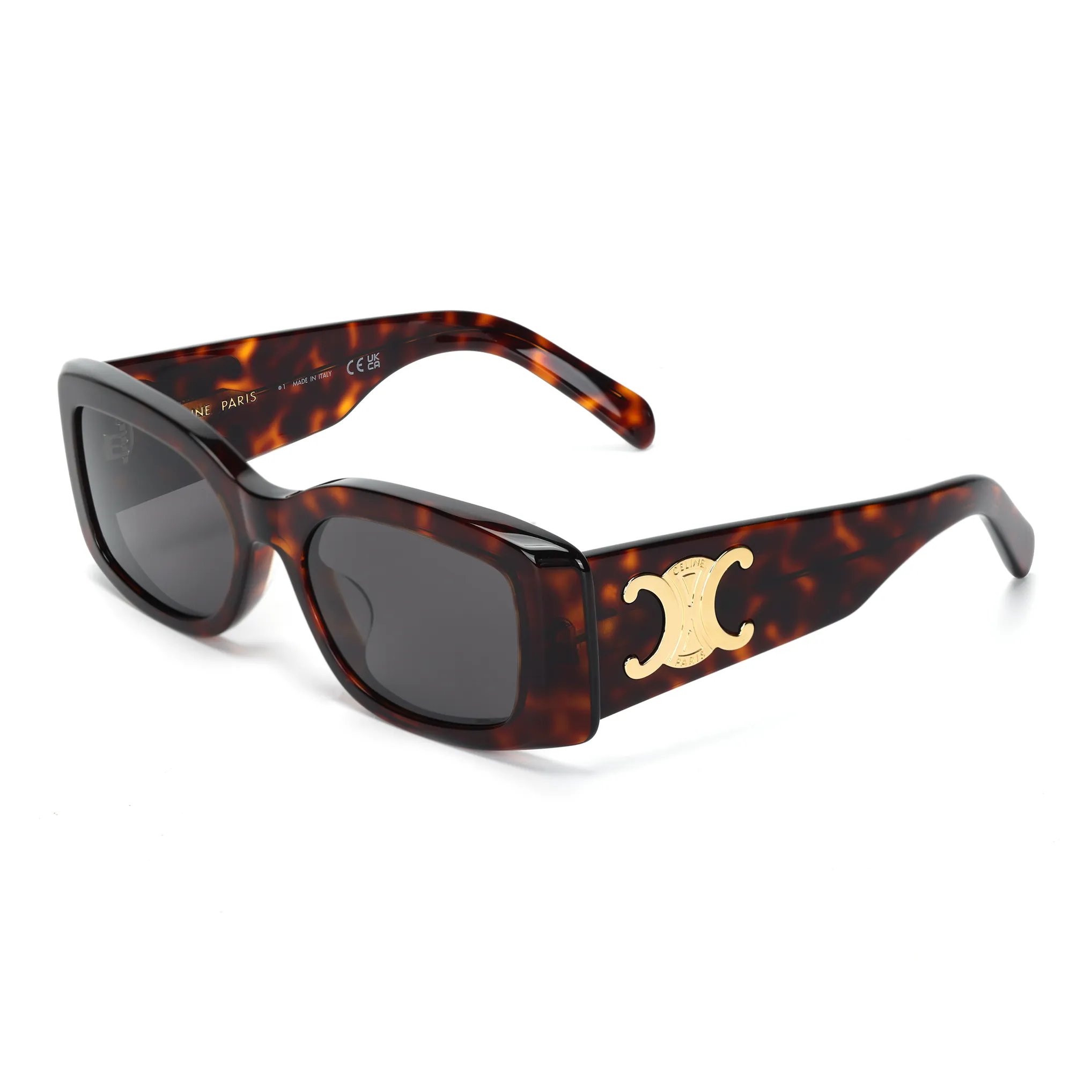 Celine Квадратные Солнцезащитные Очки Женские Черепаховый