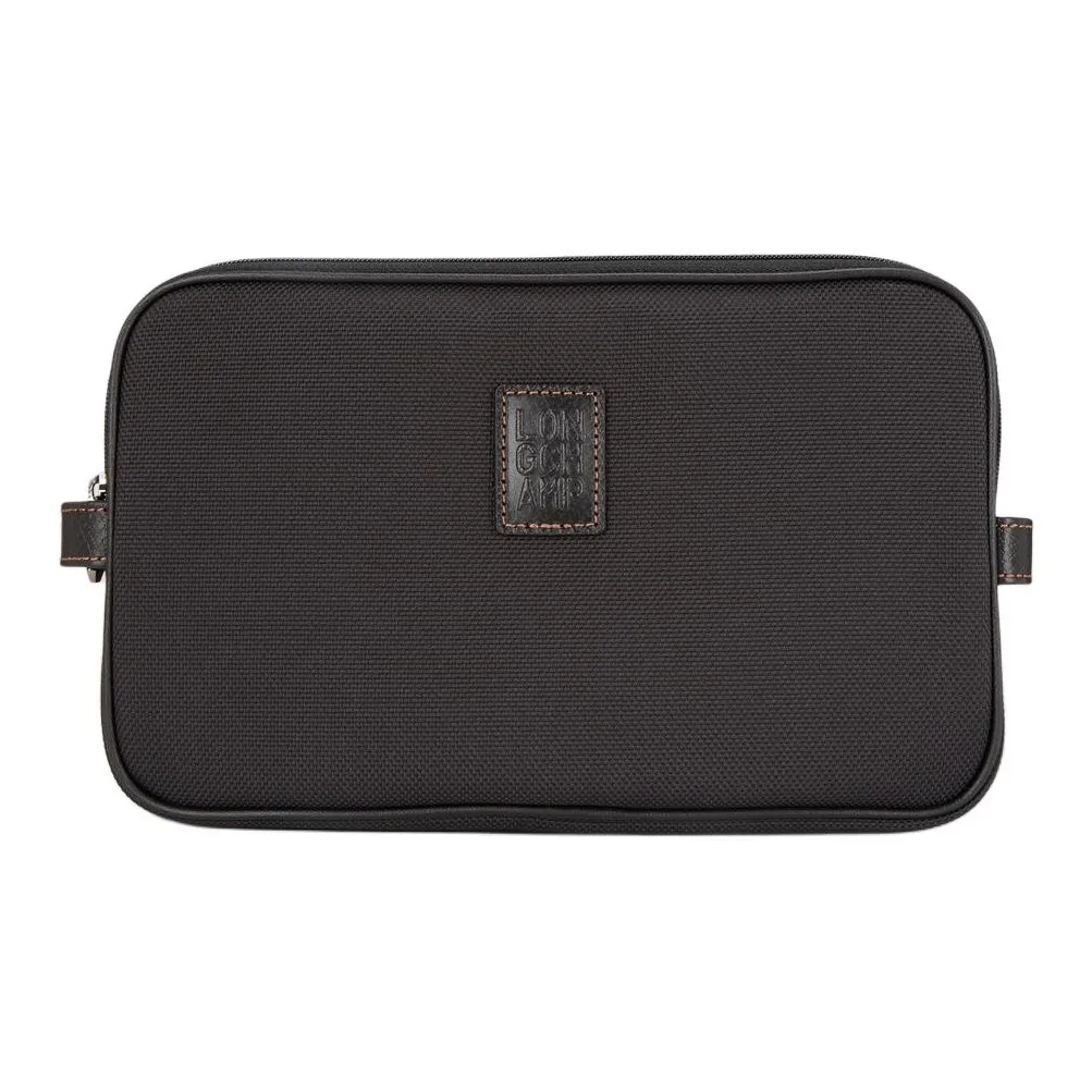 LONGCHAMP Boxford Переработанный полиэстер Холст Косметичка Женская Черная