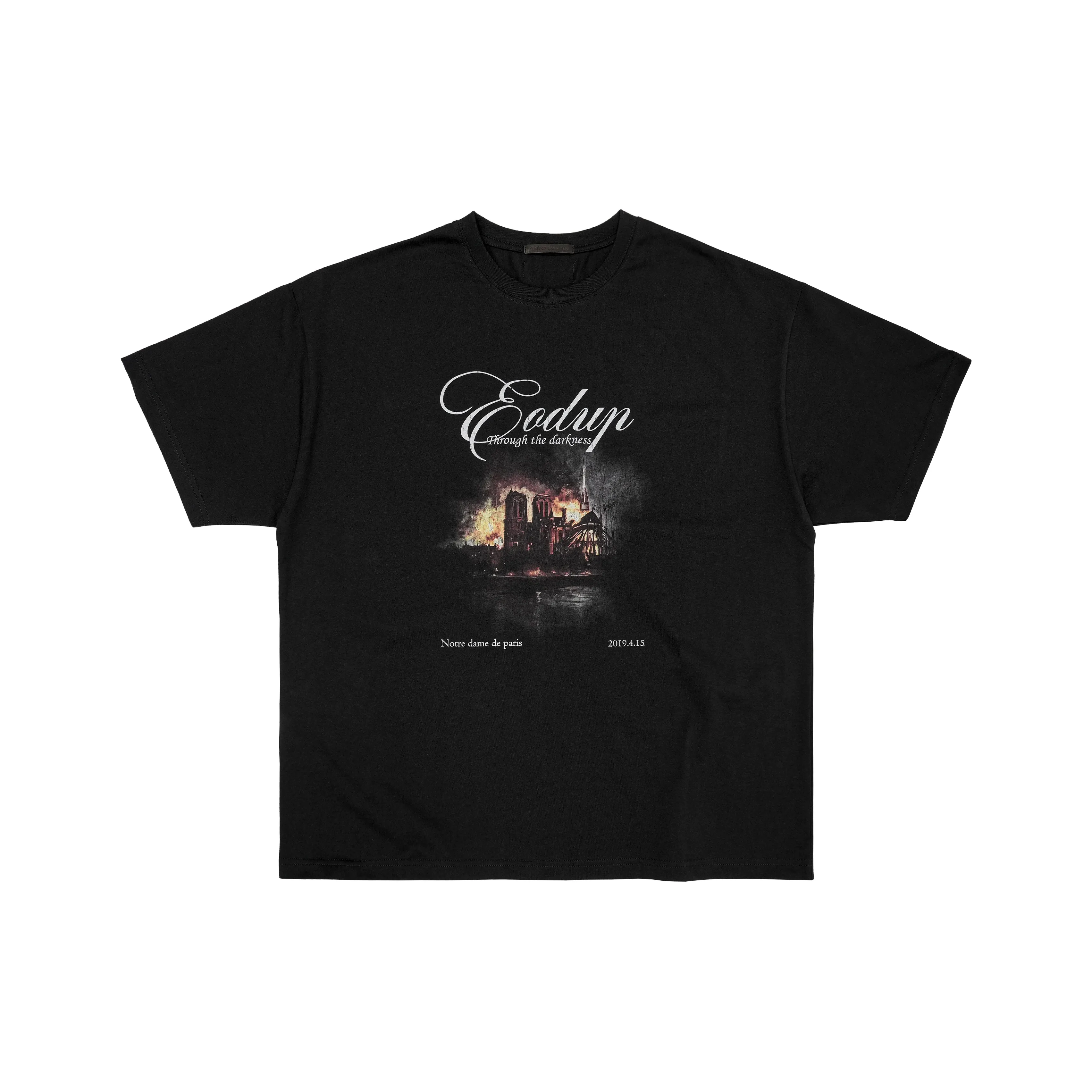 EODUP Черная унисекс футболка