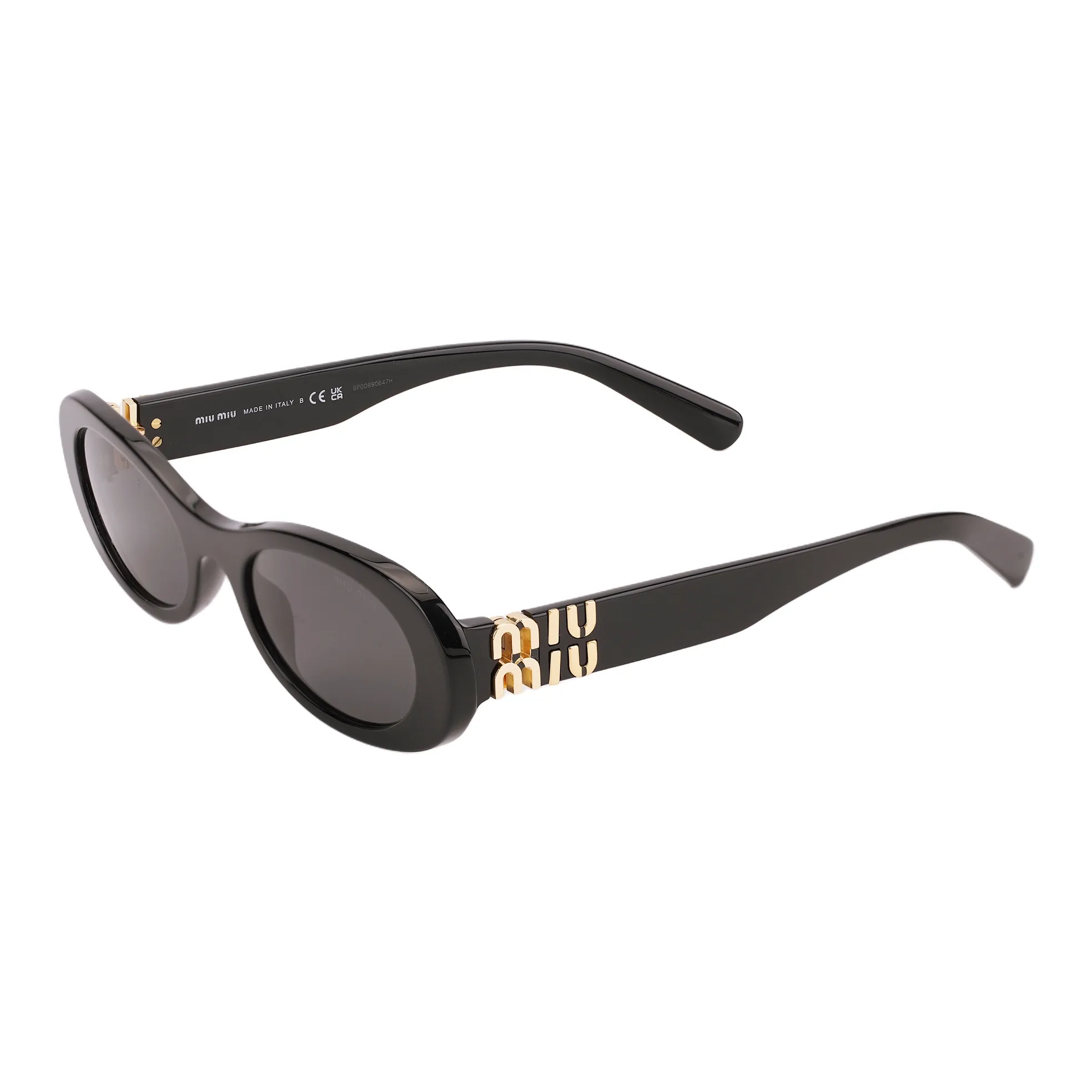 MIU MIU Ацетат Нерегулярная форма Солнцезащитные очки Унисекс Черный