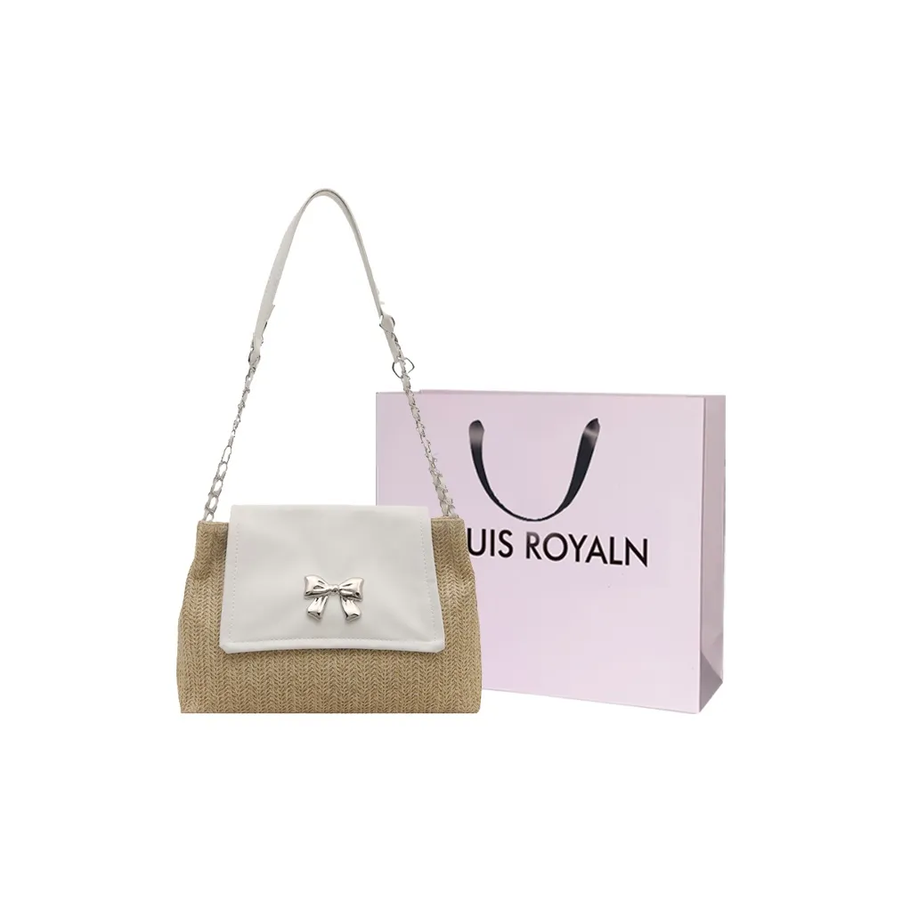 LOUIS ROYALN Плетеная сумка через плечо Стандартная Женская Белая Черная