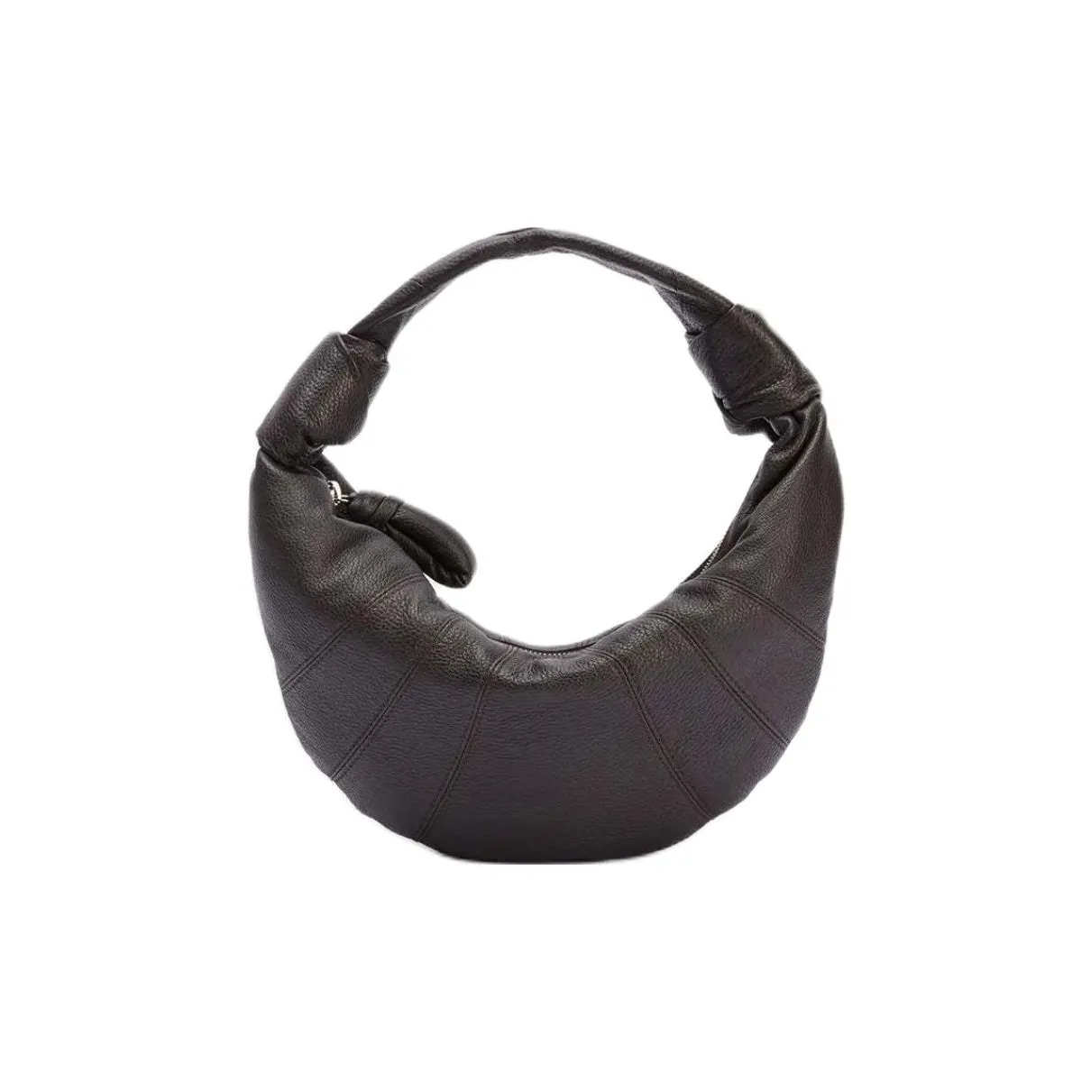 Lemaire Grain Cow Leather Croissant Bag, Handbag, Shoulder Bag Mini Women's Dark Chocolate