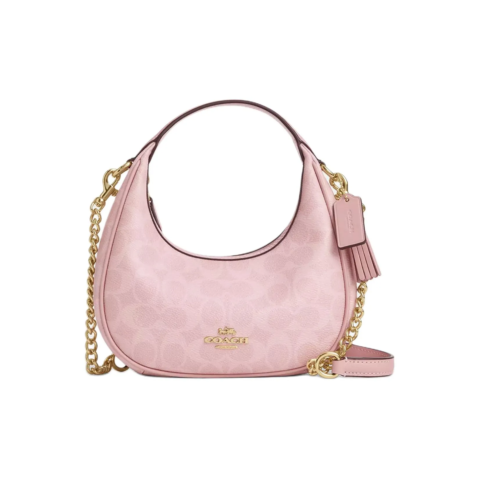 COACH CARMEN Холст и кожа Сумка Маленькая Женская Розовая