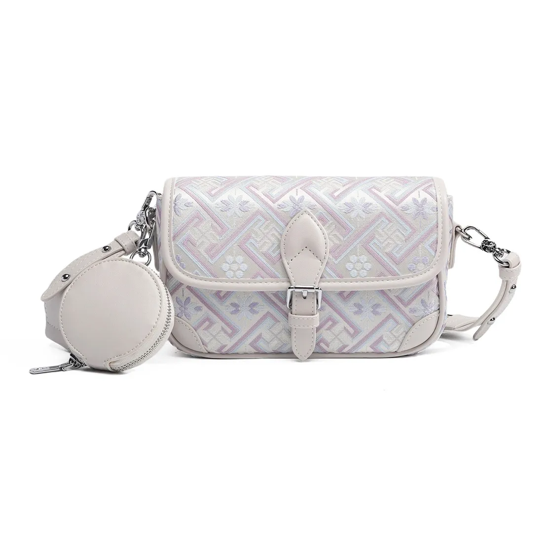 MISS GAIL Сумка через плечо из синтетической кожи Zhuang парча светло-фиолетовый