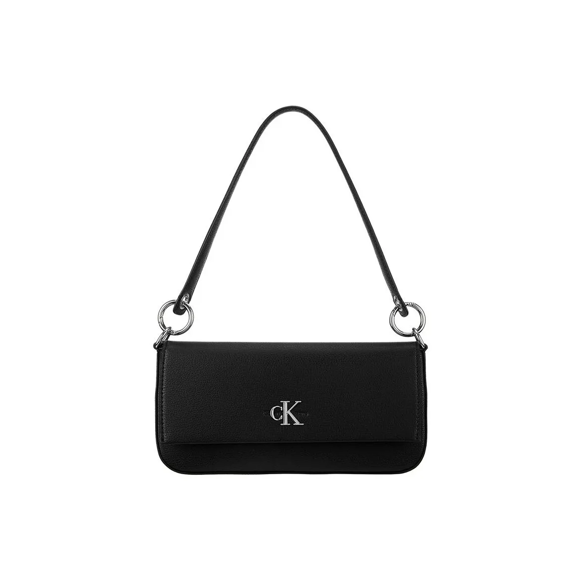 CALVIN KLEIN Synthetic Material Baguette Bag, Shoulder Bag, Handbag, Crossbody Bag, Shoulder Bag Women's Black