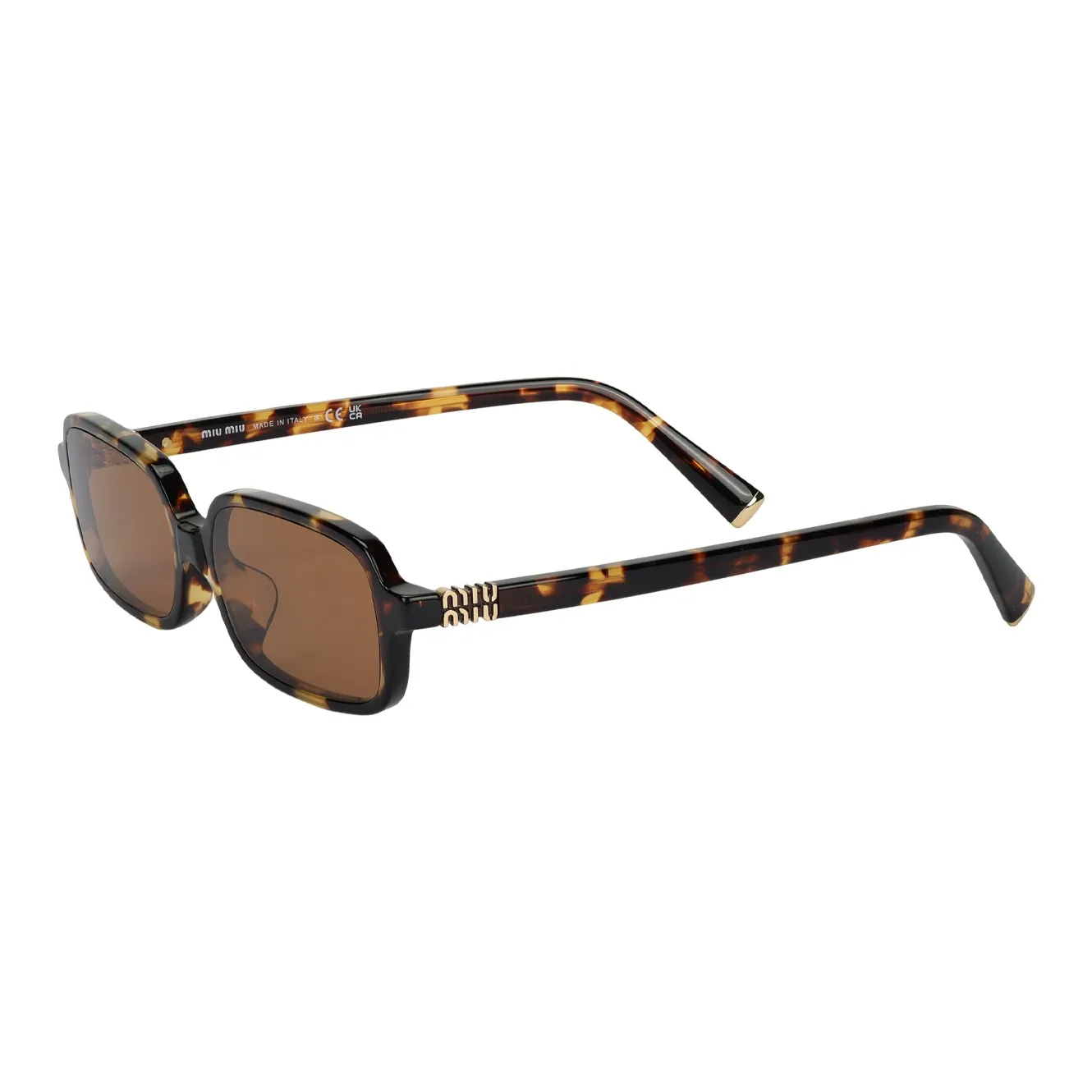 MIU MIU Ацетат Нерегулярная форма Солнцезащитные очки Женские Черепаховый