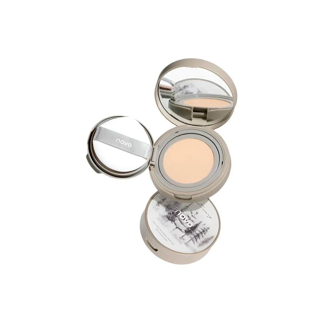 NOVO Телесный Шелк Светлый Безупречный Воздушная Подушка Основание Нелипкий Нет ТЕСТЕР