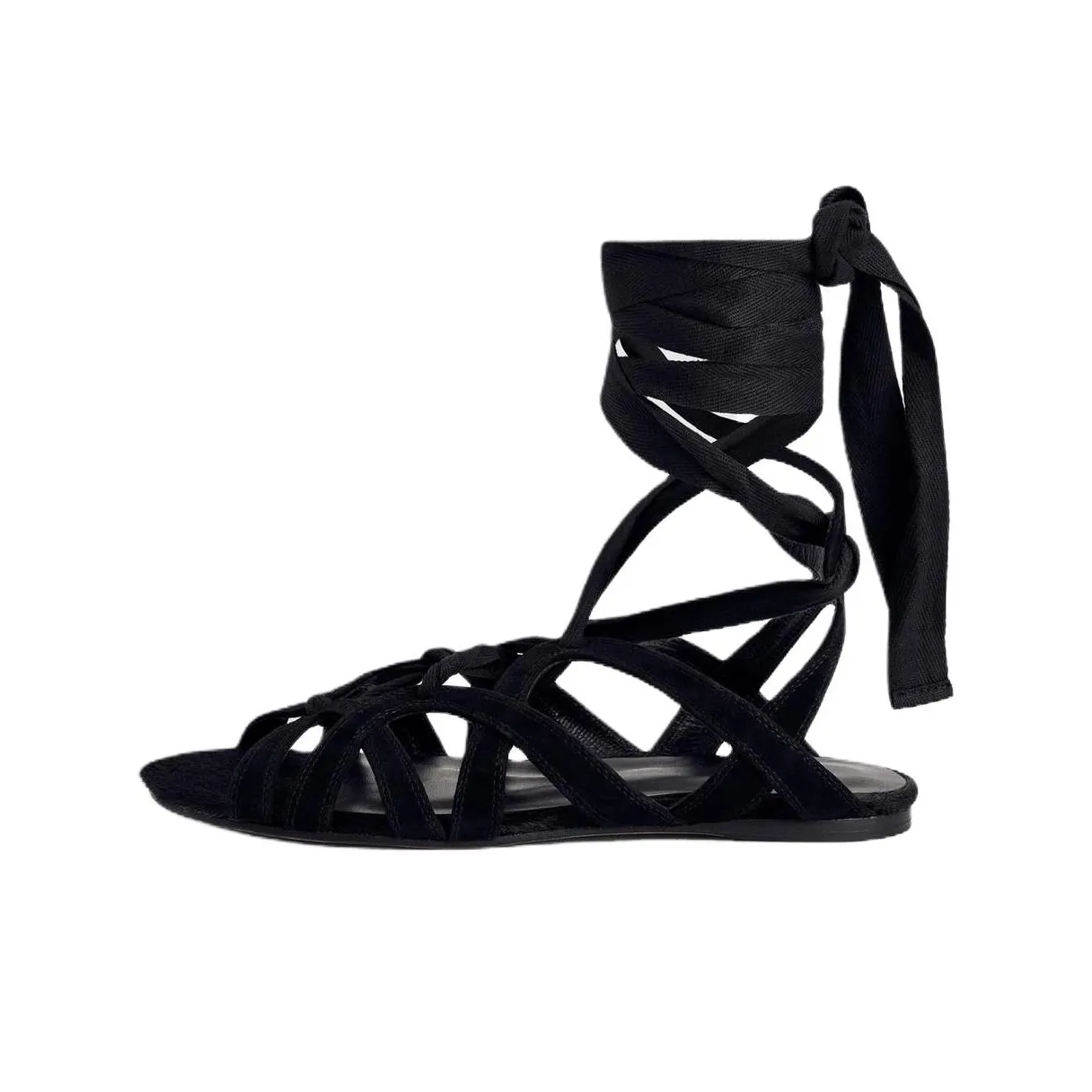 BOBBY GILLESPIE x ZARA Kate Moss Collaboration Римские Сандалии 1,5 см Женские Черные