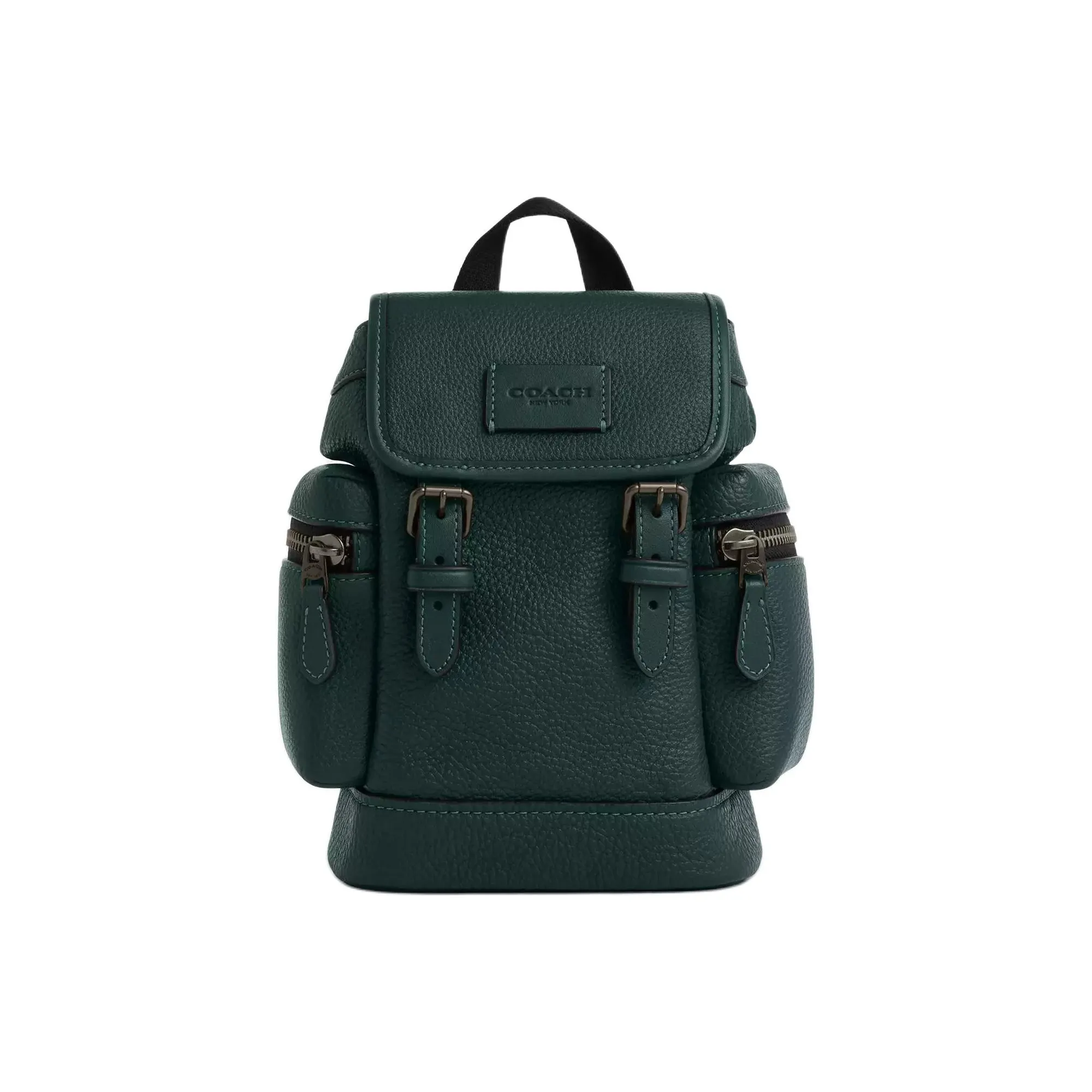 COACH Sprint Телячья кожа Sling Сумка Мини Мужская Темно-синий Зеленый