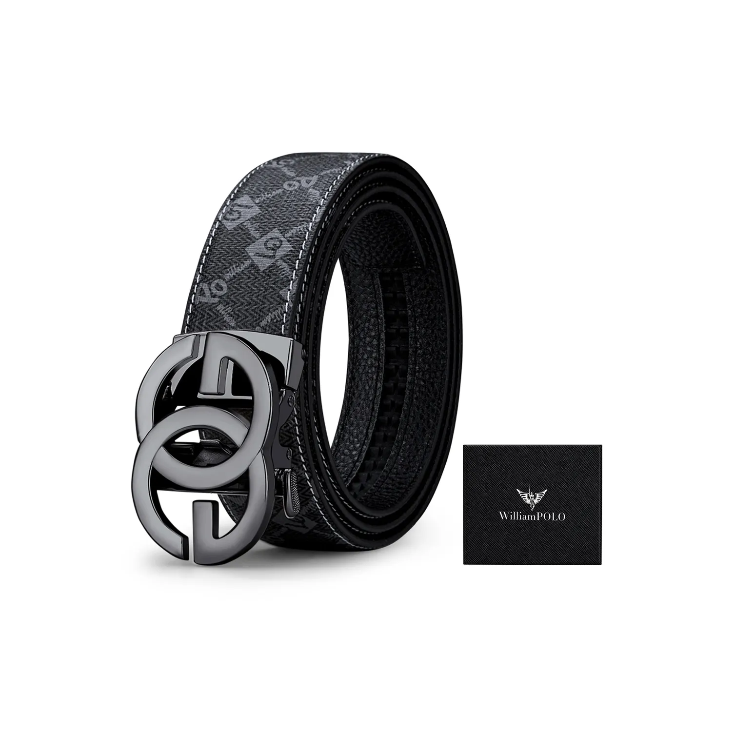 WilliamPOLO ПВХ Кожаные ремни Мужской Металлический 3,5 см Ширина