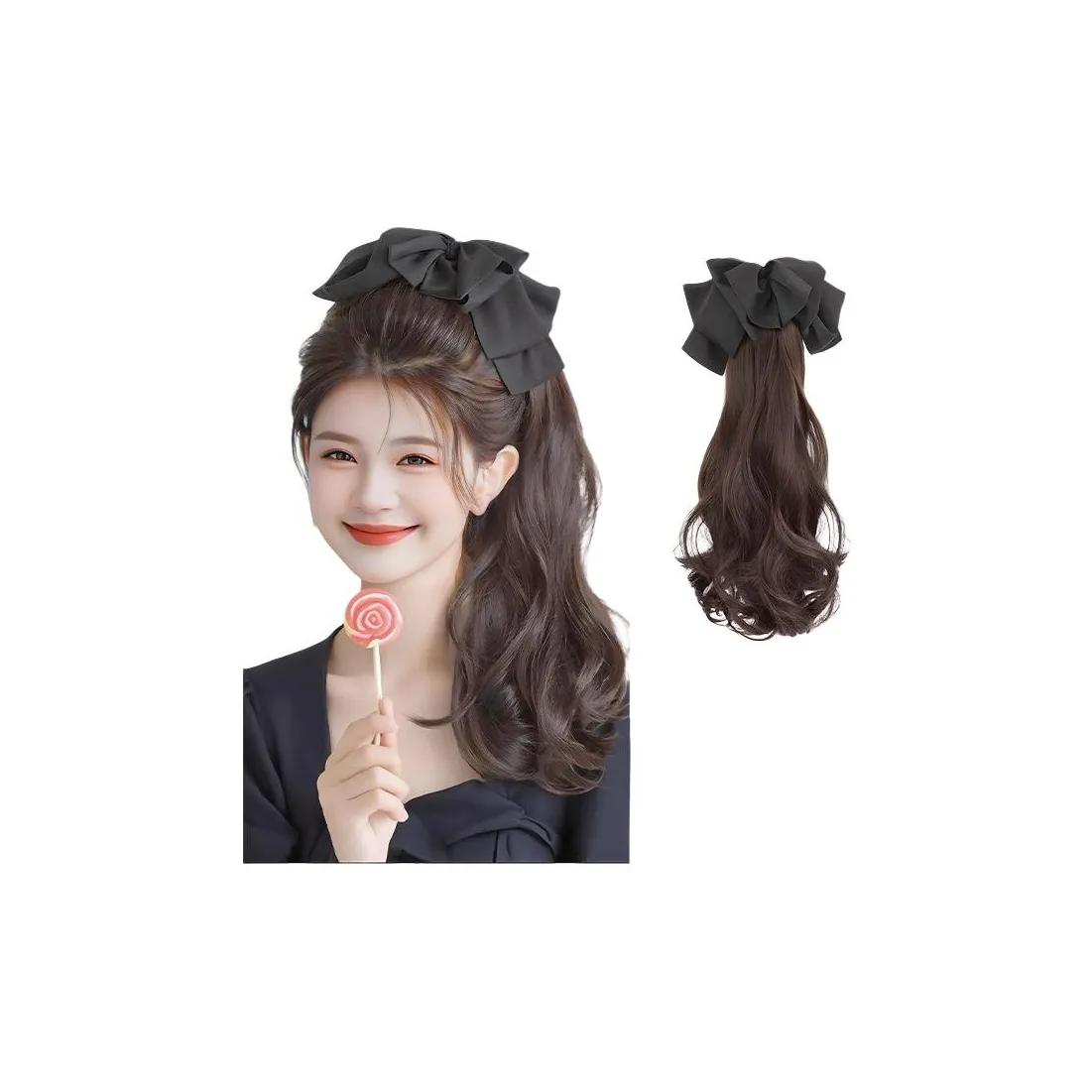 Blossom Joy Box Заколка-краб с бантом Большая волна для хвостика