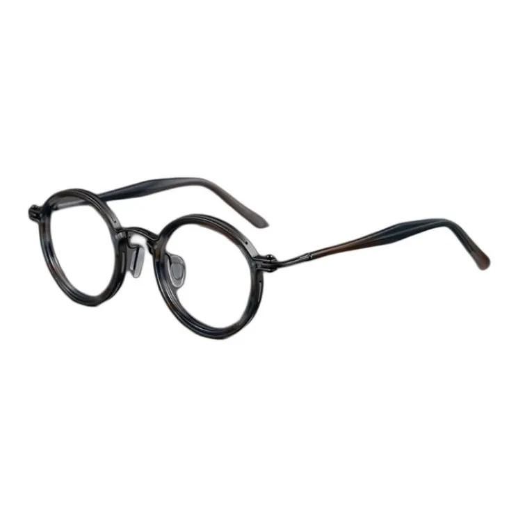 MUCHUAN Чистый титан Пластиковая оправа Круглые Оправы для очков Мужские Многоцветные