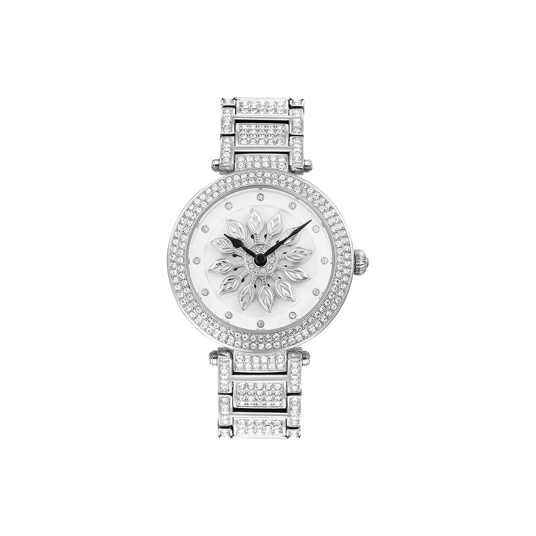 DAVENA Shining Adventure Collection Кварцевый механизм Eco Friendly Медный ремешок Часы Женские Серебристый циферблат