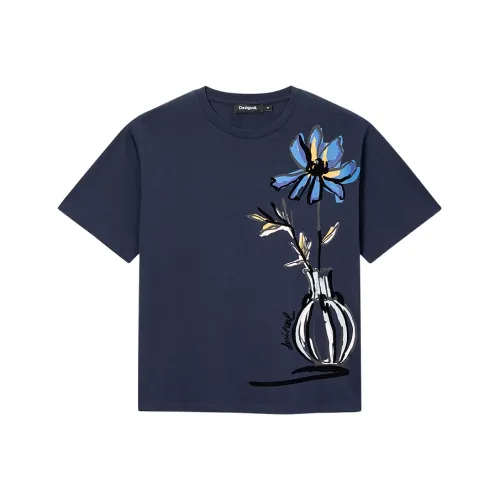 Desigual Темно-синие Женские Футболки