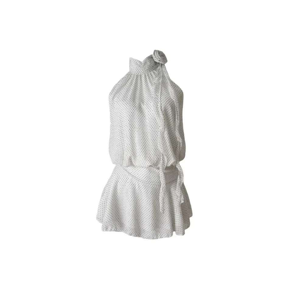 AHDO Белые Женские Платья без рукавов