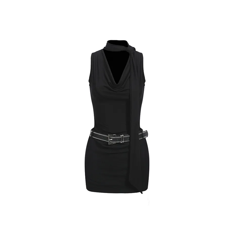 COVT Черные Женские Платья без рукавов