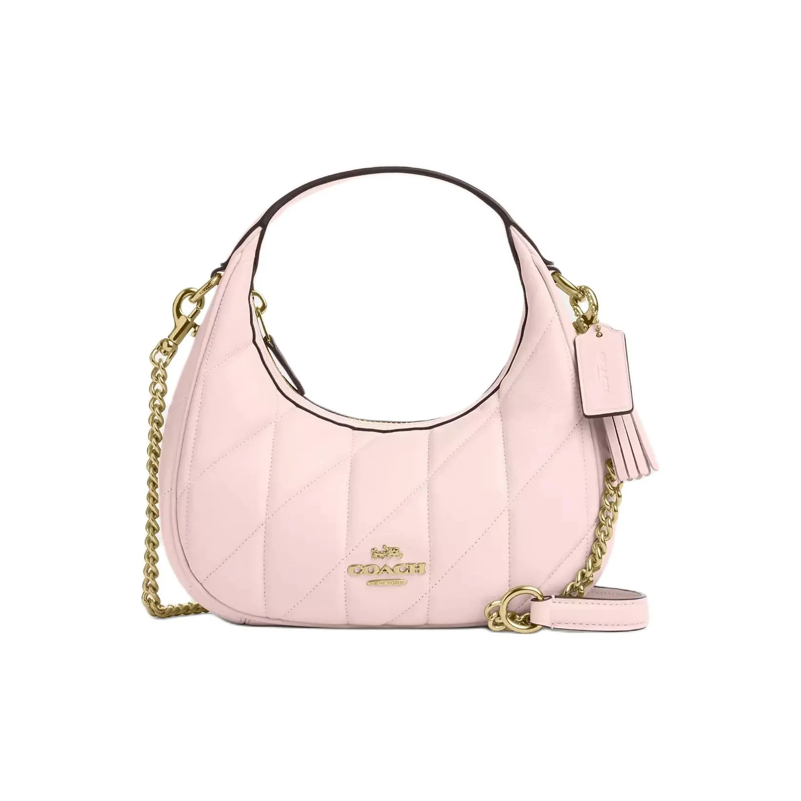 COACH Sheepskin Chain Bag One Shoulder Handbag Mini Women's Rouge Pink