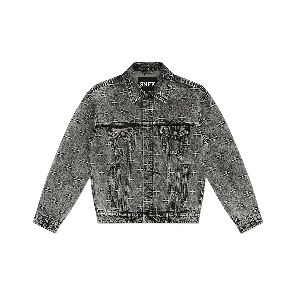 SMFK Denim Jacket Unisex Storm Garden Gray