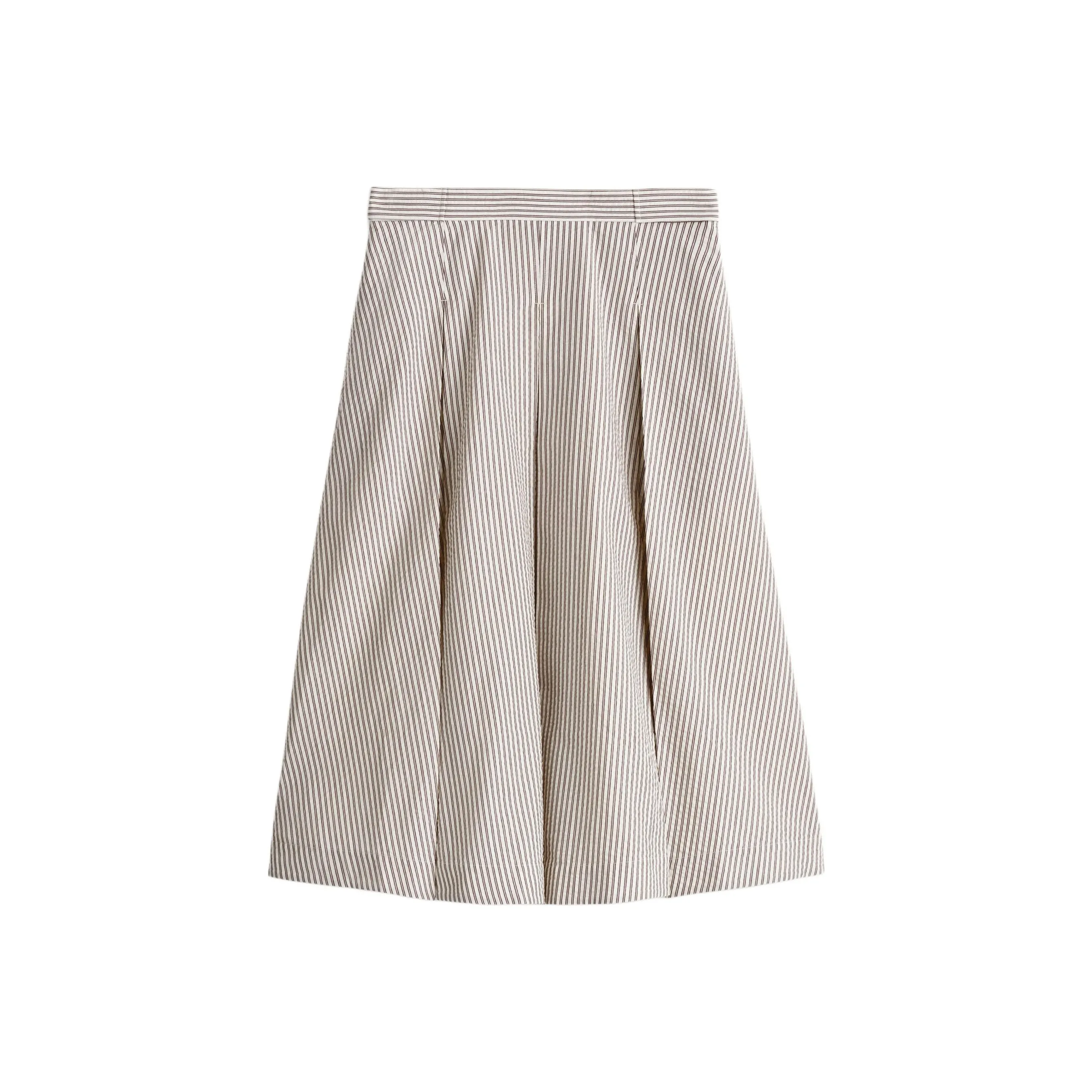 COS Белый/коричневый/Полосы Женские Повседневные длинные юбки