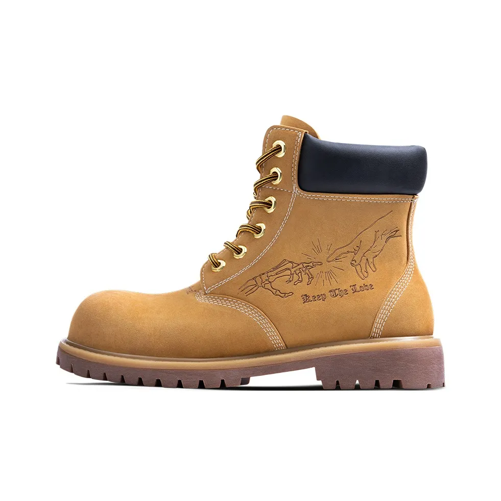 MR.A Короткий Мартин Boot Платформа Мужской Желтый