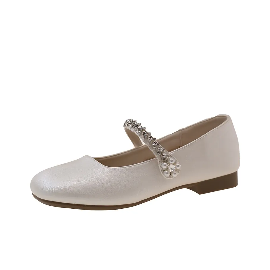 ALXNAN Квадратный каблук Туфли Мэри Джейн Женские Коробка