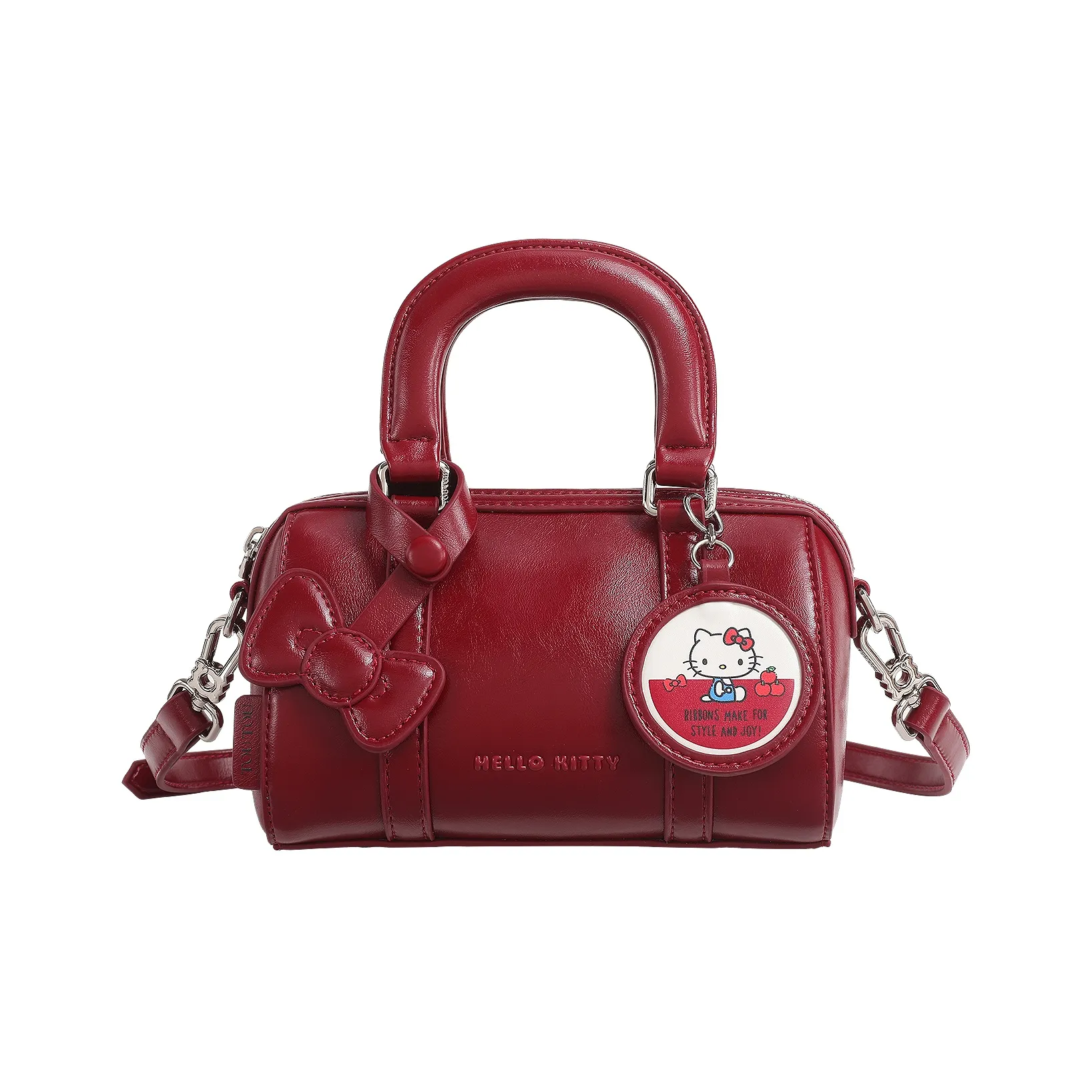 TOUTOU HELLO KITTY collaboration Хелло Китти Синтетическая кожа Сумка Обычный Женский Вишнево-красный