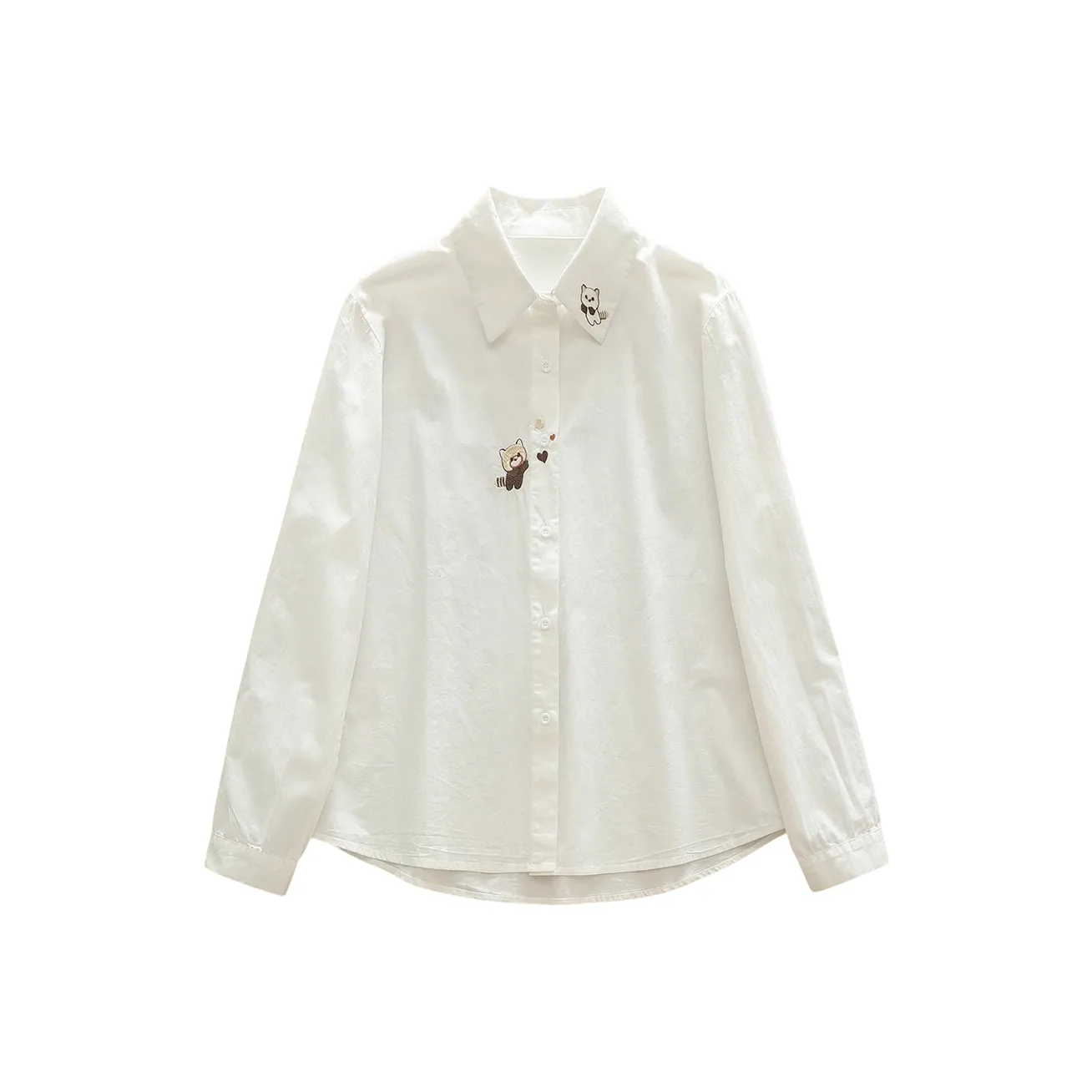 Ning Cai Yuer Белые Женские Рубашки