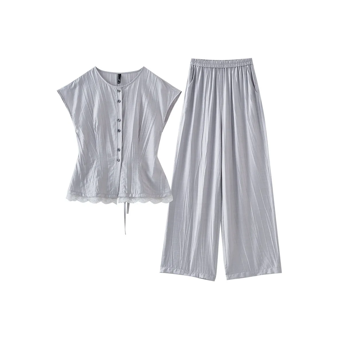 OUNIXUE Серебристо-серый Женские Повседневные костюмы