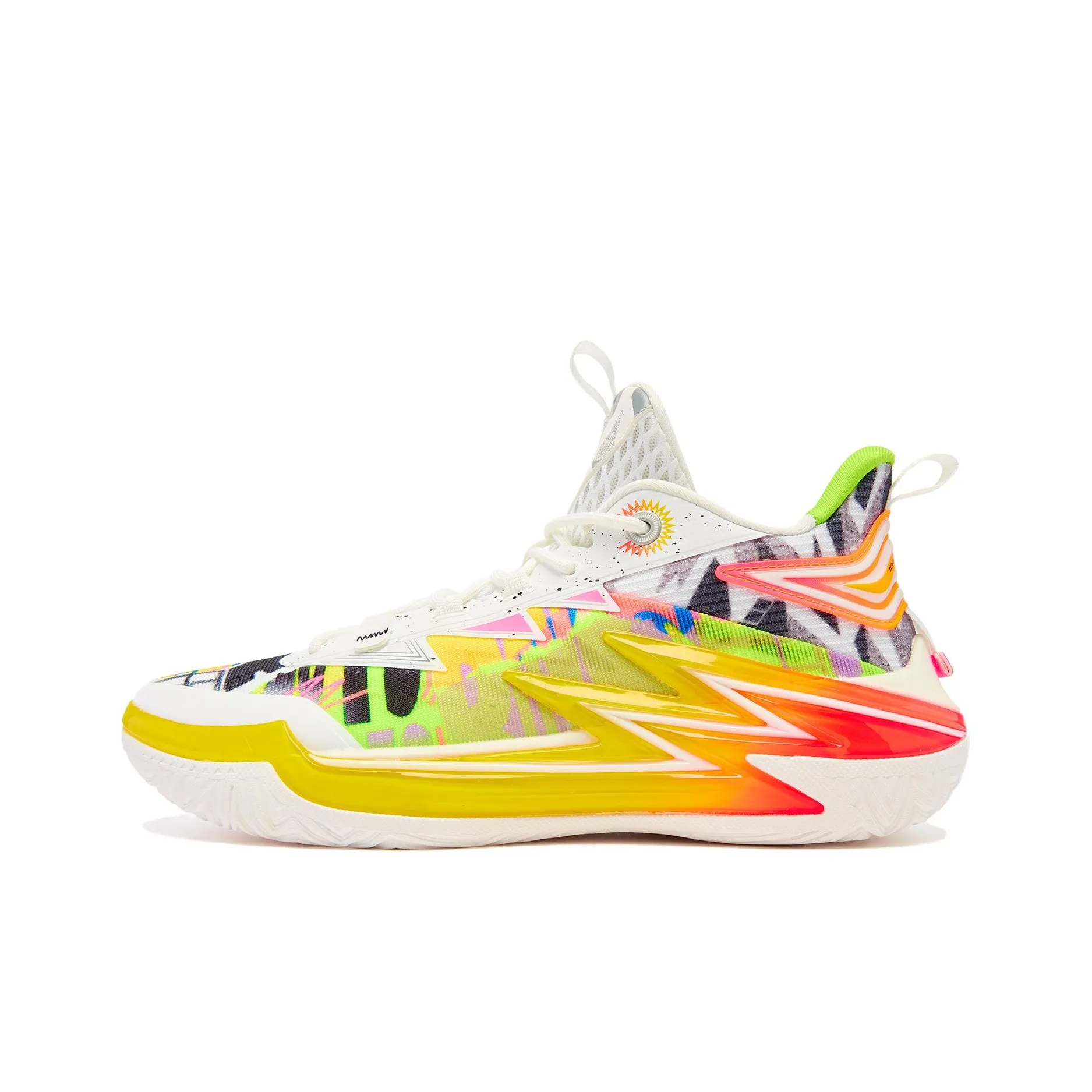 QIAODAN Broken Shadow Armor Баскетбольные кроссовки Низкий топ Облако PEAK Белый Энергичный зеленый цвет Мужской