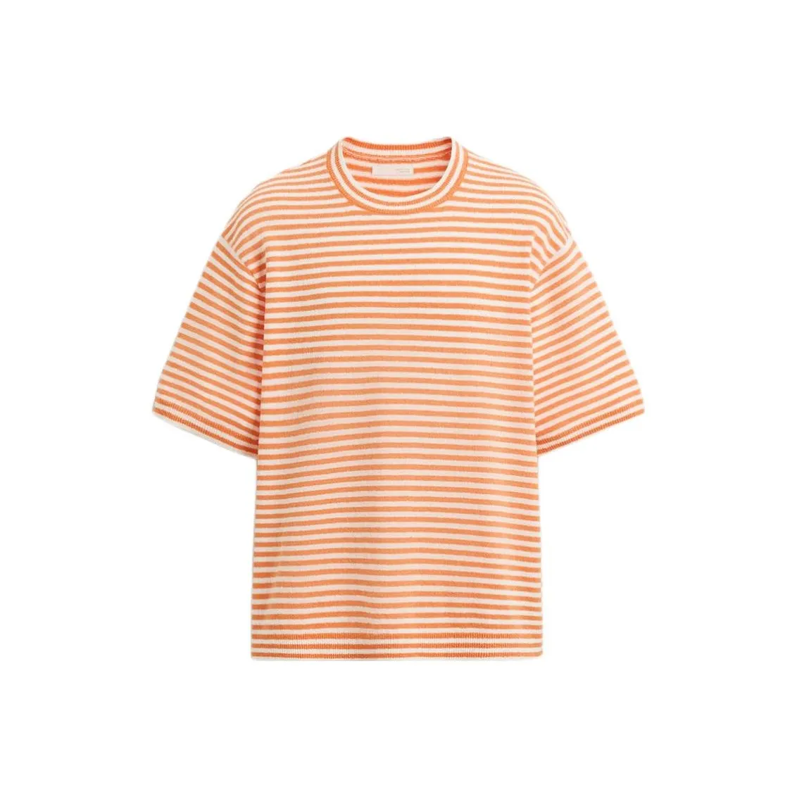 ZARA Оранжевый Белый Мужская T-Рубашка