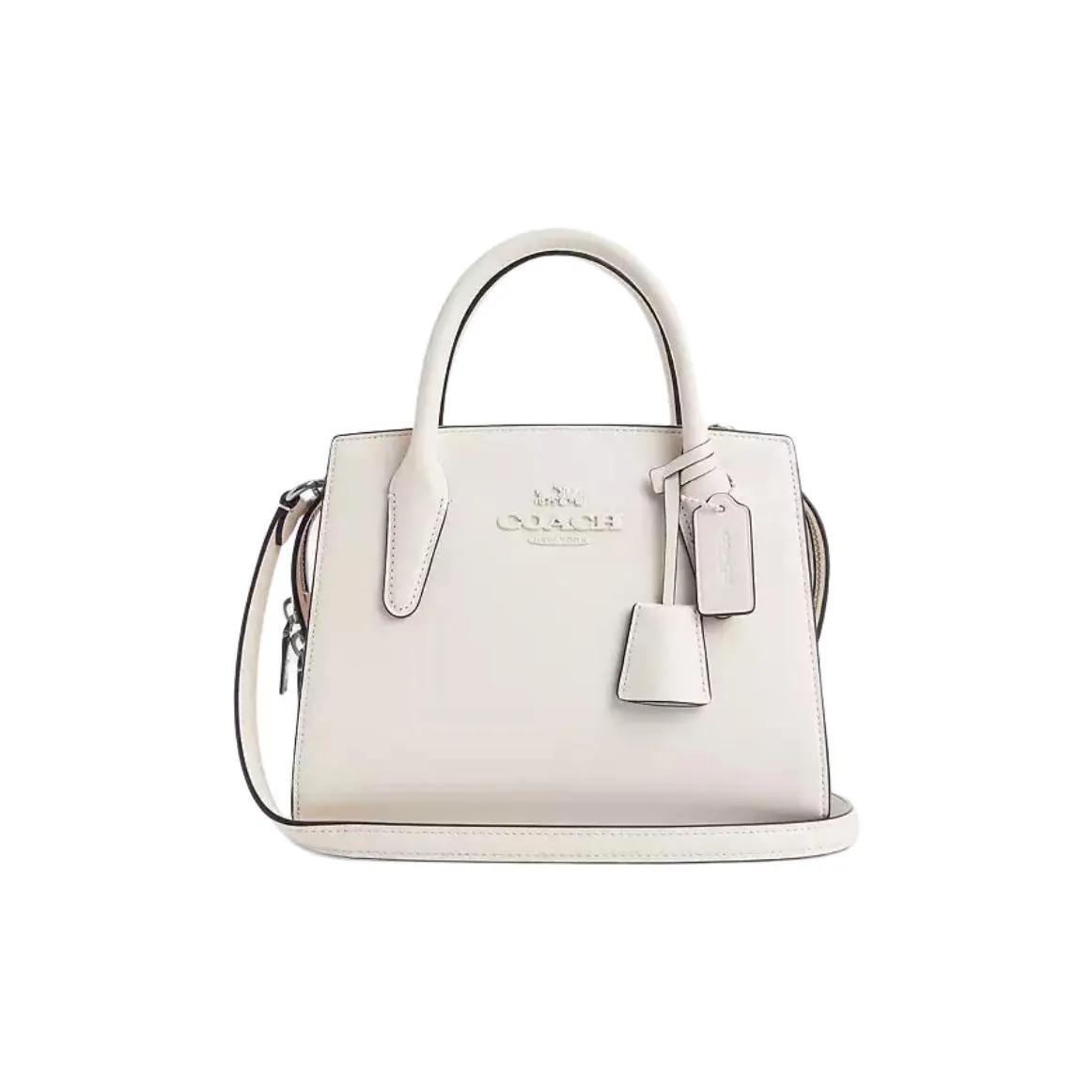 COACH Andrea PVC With Skin Crossbody One Shoulder Handbag Women's White